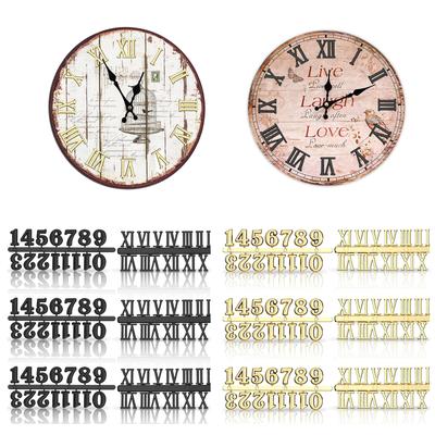 Craft Digital Clock Numbers Kits Metal Arabic or Roman Numerals Set for Clock Watch Repair Replacement Accessories