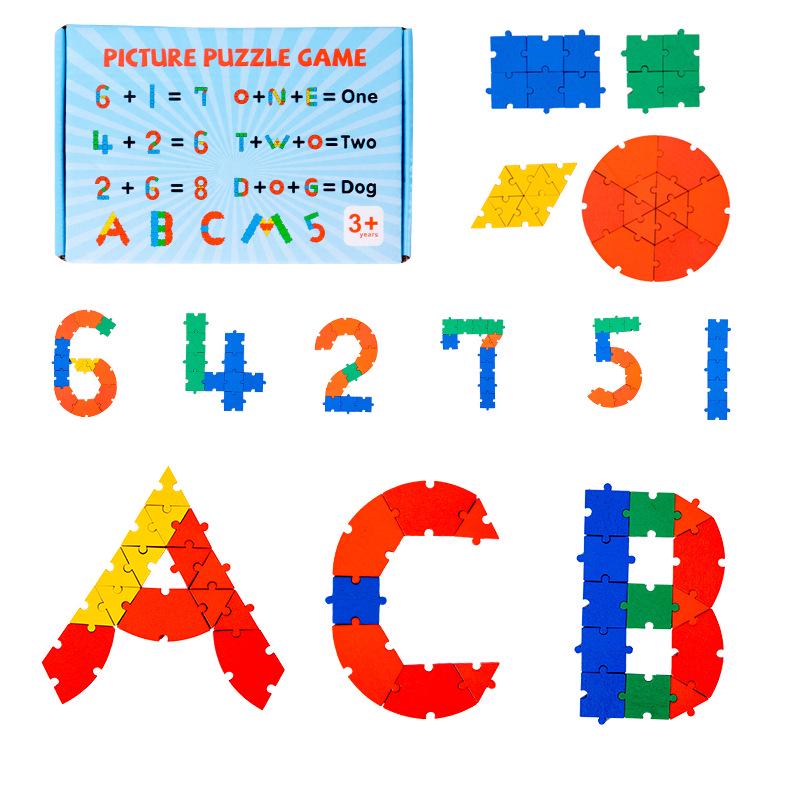 

Montessori Wooden Geometry Puzzle: Creative, Educational Toy for Preschool Intellectual Development and Enlightenment.