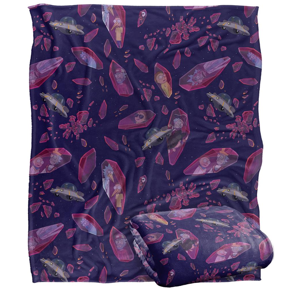 Rick And Morty Time Crystal Blanket