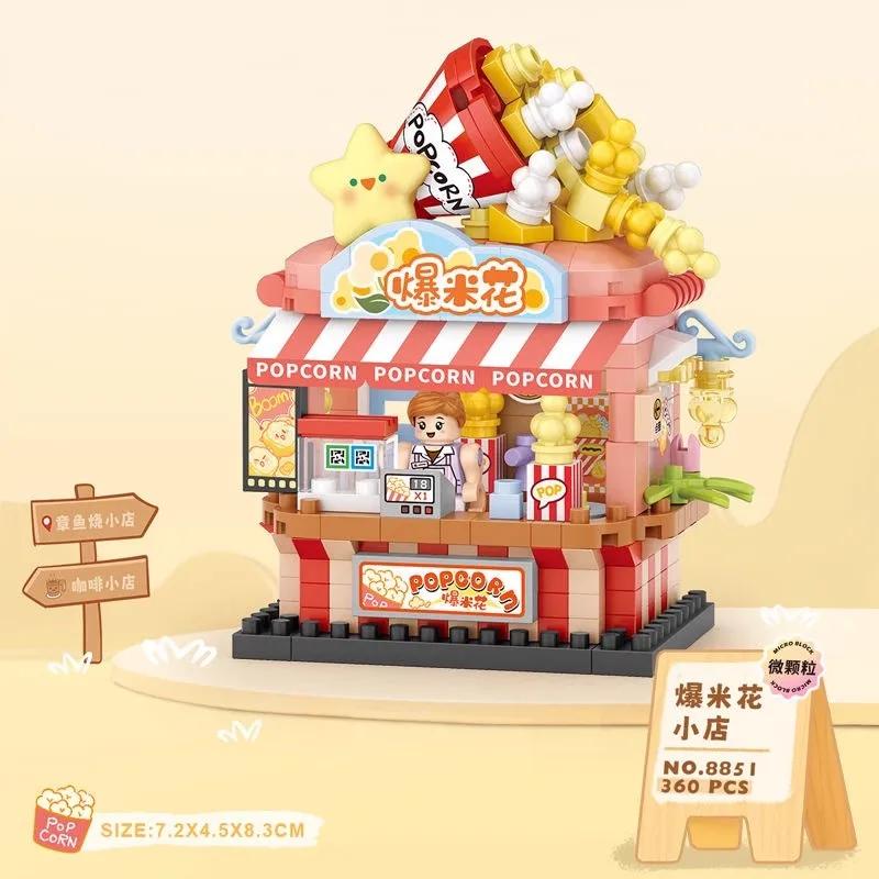 Loz New Building Blocks City View Scene Coffee Shop Store Architectures Model Assembly Toy Christmas Gift For Children