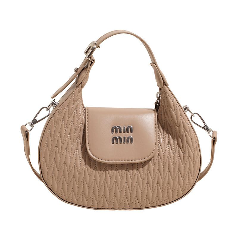 Shape Crescent Solid Color Single Shoulder Crossbody Bag Handbag Fashion Women