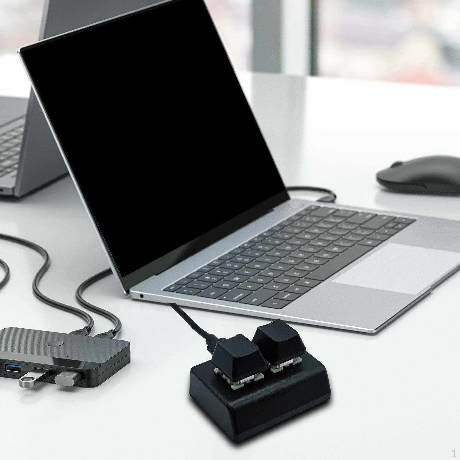 

2 Клавіші Ігрова USB Клавіатура Механічна Клавіатура Тип C Провідна Коричневі Клавіші З Підсвічуванням Програмування Макро чорний