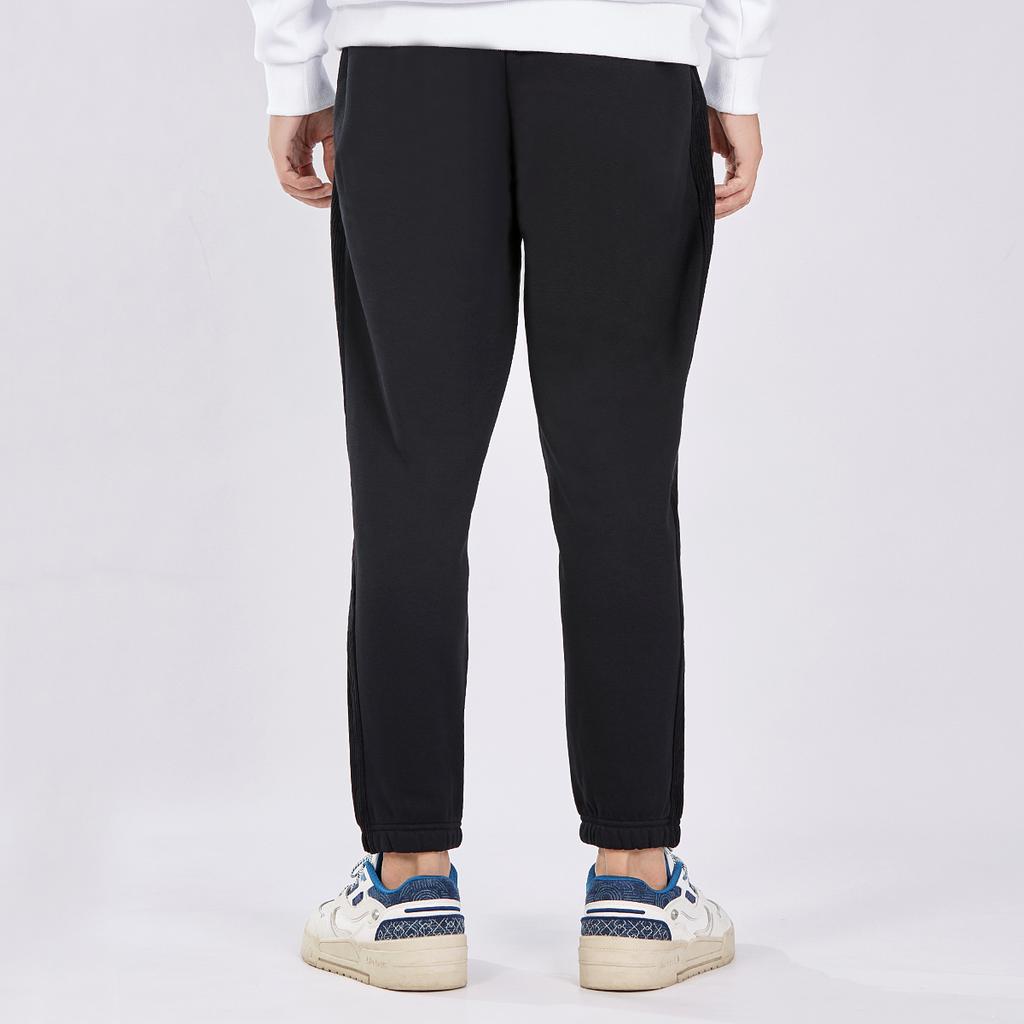 Li Ning Anti-Five Series Fleece Lined Warm Corduroy Sports Long Pants Men Pants Black AKLSA81-2