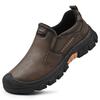 Fashion Men's Handmade Outdoor Hiking Shoes Fashion Soft Classic Driving Footwear Non-slip Walking Shoes Genuine Leather Casual Loafers