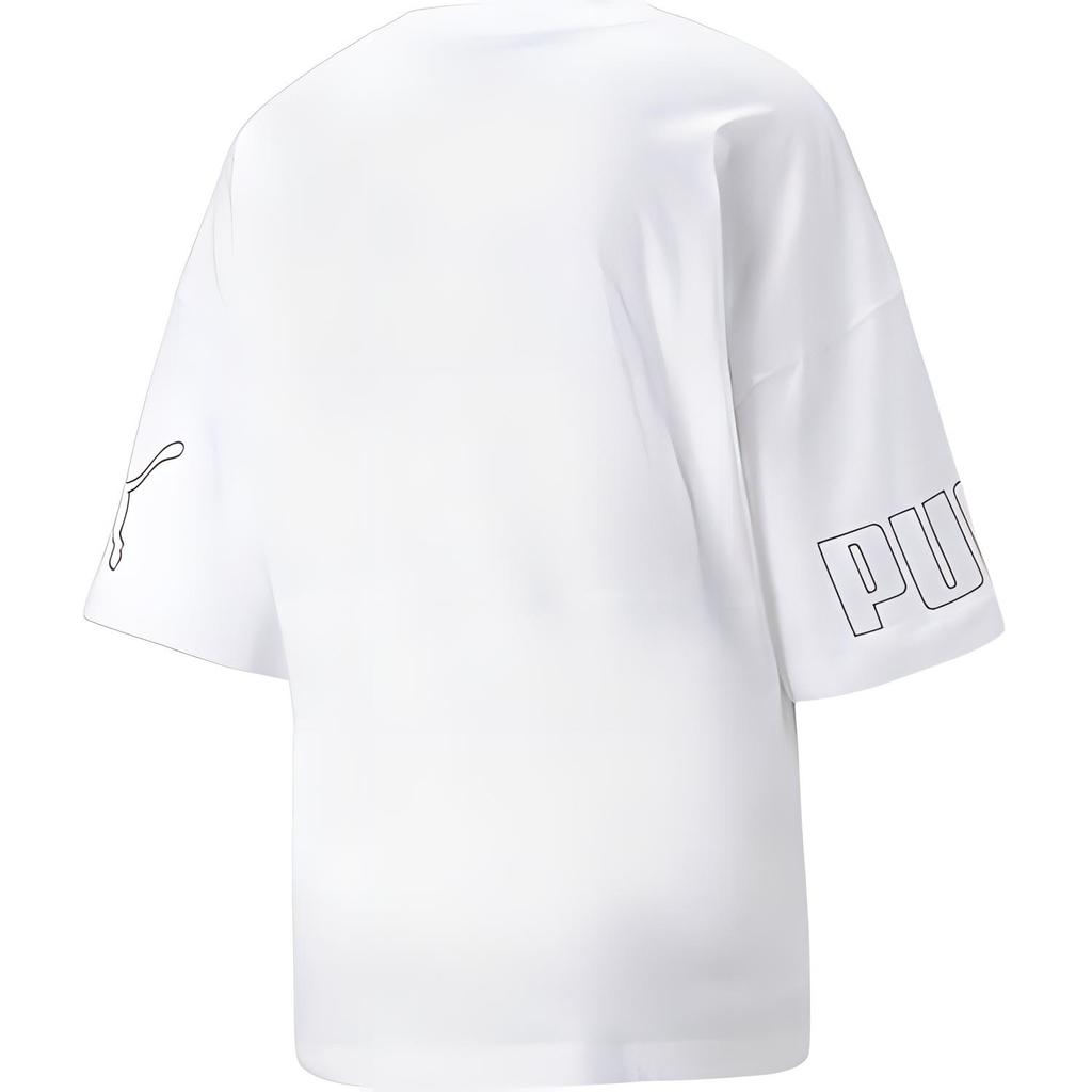 Puma Soft Comfortable Breathable Short Sleeve T-Shirt Women Tops White 676680-02
