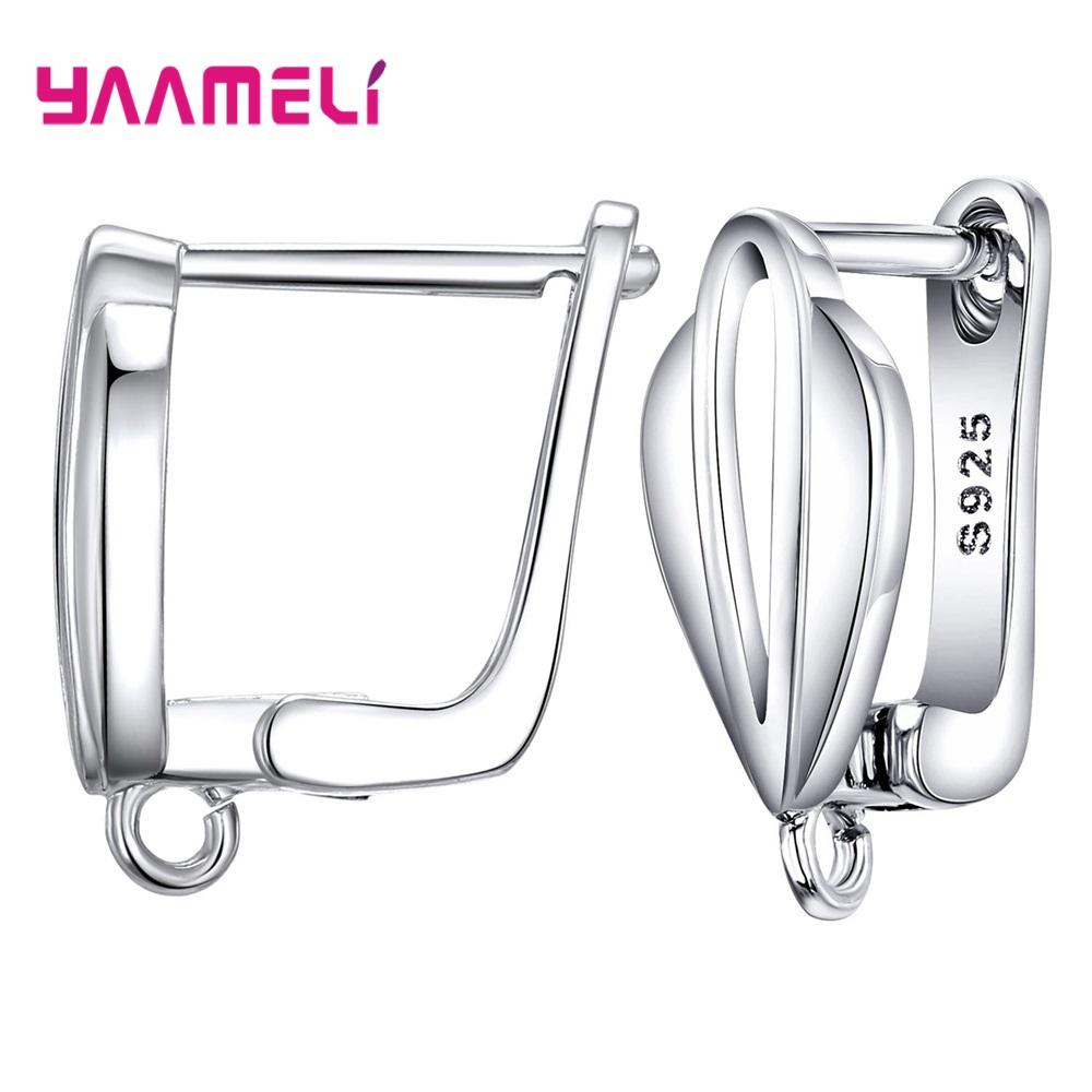 Real 100% S925 Sterling Silver Findings Earrings Leverback Earwire Fittings Components Accessories Handmade Supplies