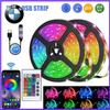 RGB LED Strip Light 5050 Bluetooth APP IR Remote Control USB 1M 2M 3M 4M 5M 10M 15M 20M 25M 30M Festival Deco Backlight For Home