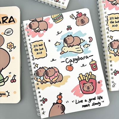 Cartoon Kawaii Capybara A5 Cewka Notatnik Ćwiczenie Książka Uroczy Notatnik Pamiętnik Szkoła Artykuły Papiernicze