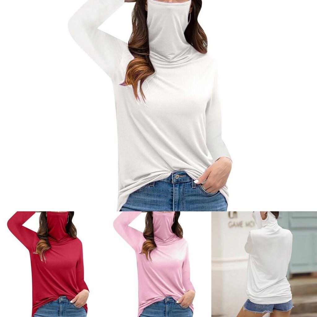 Women's Stylish Turtleneck Long Sleeve Dust-proof Blouse T-shirt For Everyday Comfort