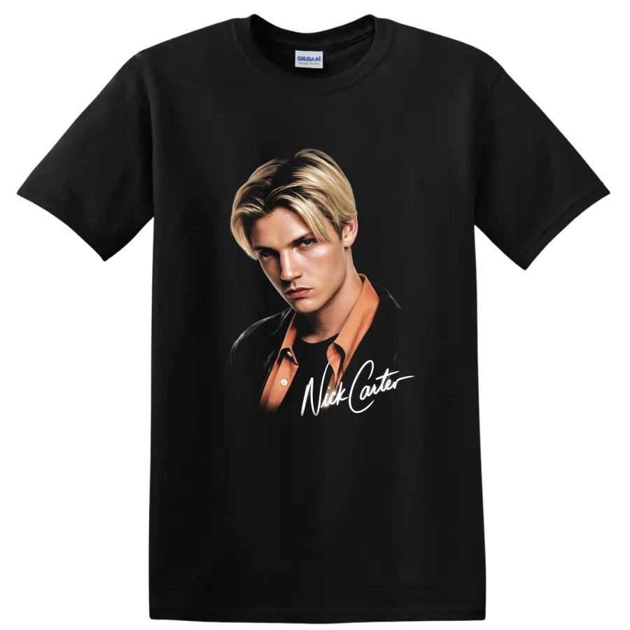 Nick Carter Backstreet Boys Portrait T Shirt Pop Music Fan Tee Concert Gift Idea