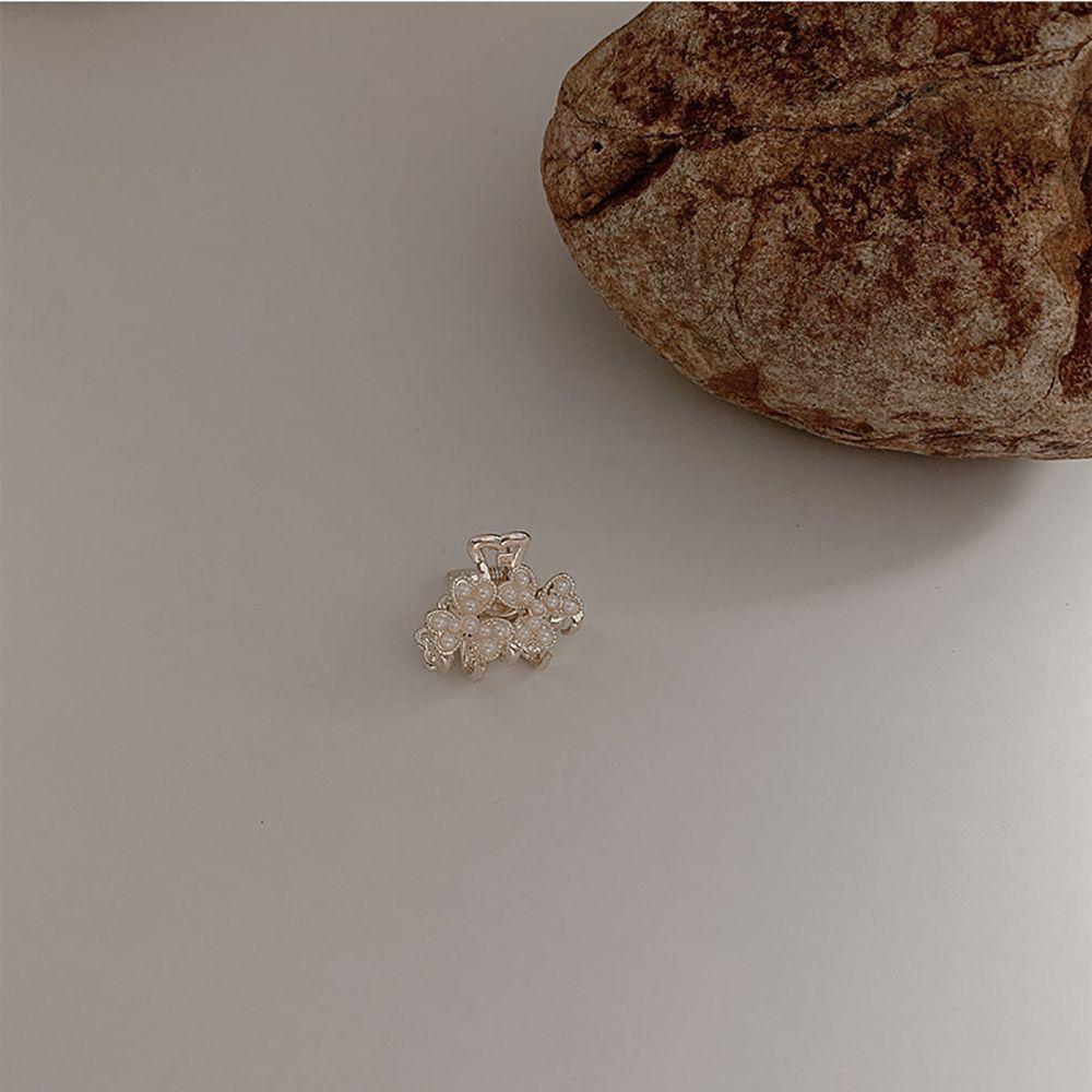 Geometric Love Heart Zinc Zinc Alloy Gift Pearl Women Hairpin Small Crab Clip Hair Accessories Bow Hair Claw