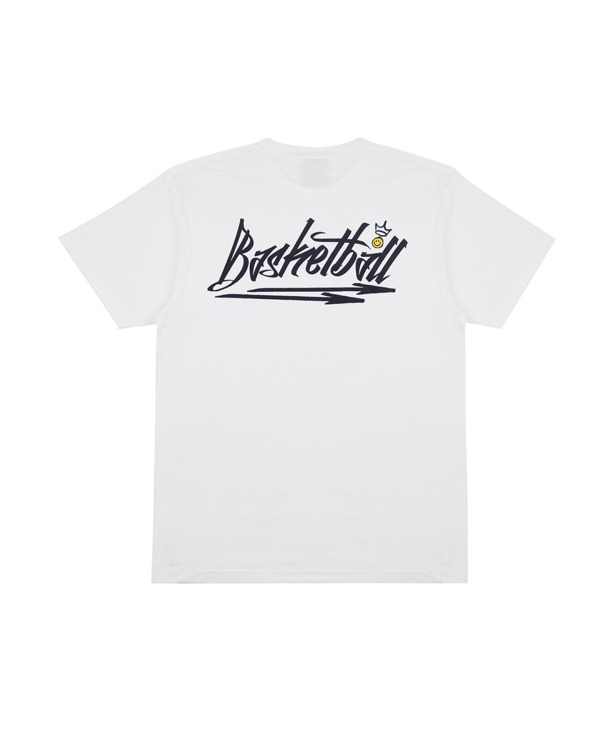 CREAM SODA LAB Basketball Short Sleeve T-Shirt Oversized White Black
