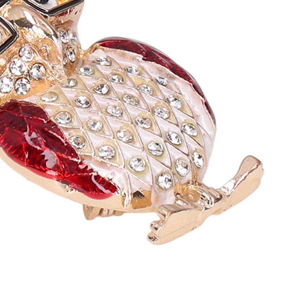Spectacles Owl Brooch Alloy Rhinestone Cute Animal Brooch for Women Girls Festival Jewelry Gift