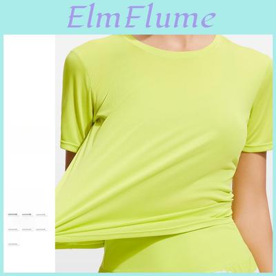Atmungsaktives Polyester-Kurzarm-T-Shirt für Laufen und Yoga für Damen