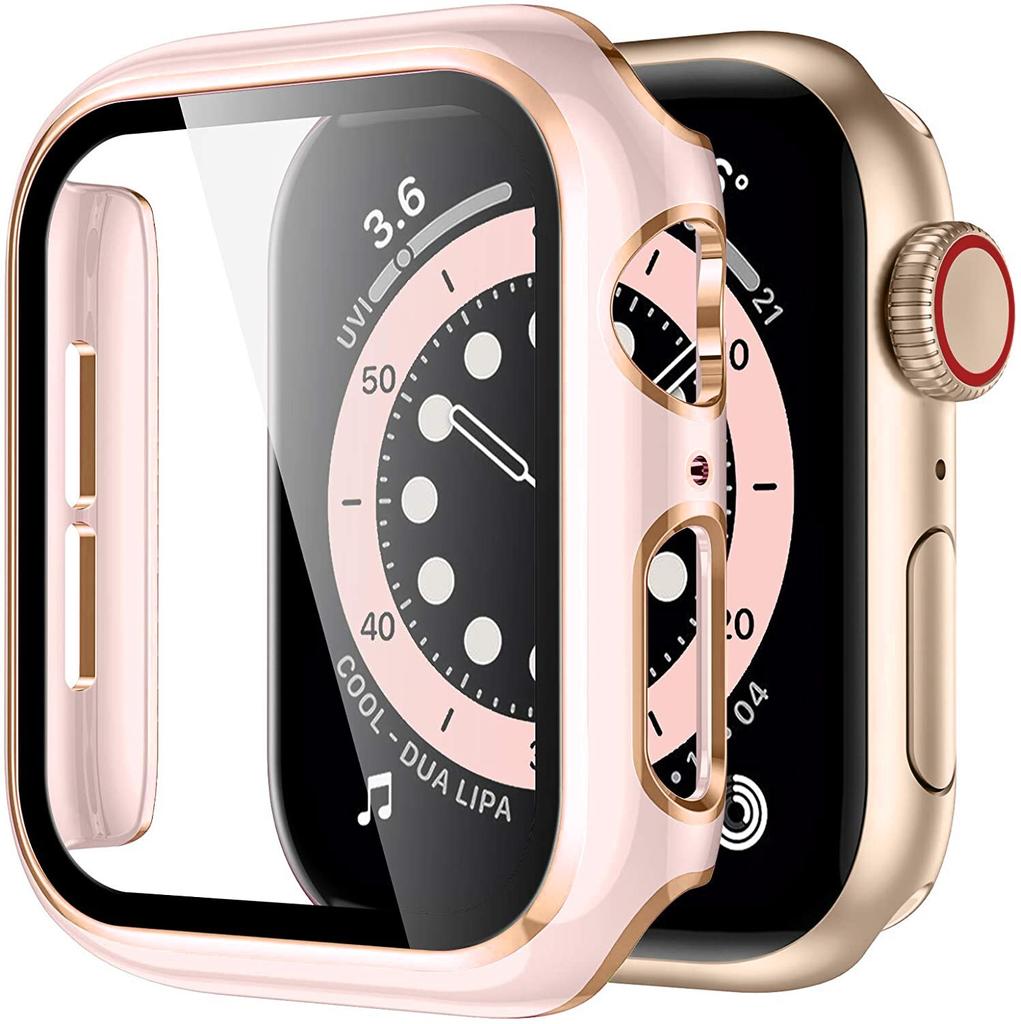 Vetro + Cover per Apple Watch case 7 45mm 41mm 44mm 40mm 42mm 38mm  All-around Protector iWatch case bumper + Screen Protector Apple watch  series 3 5 6 SE acquista in modo