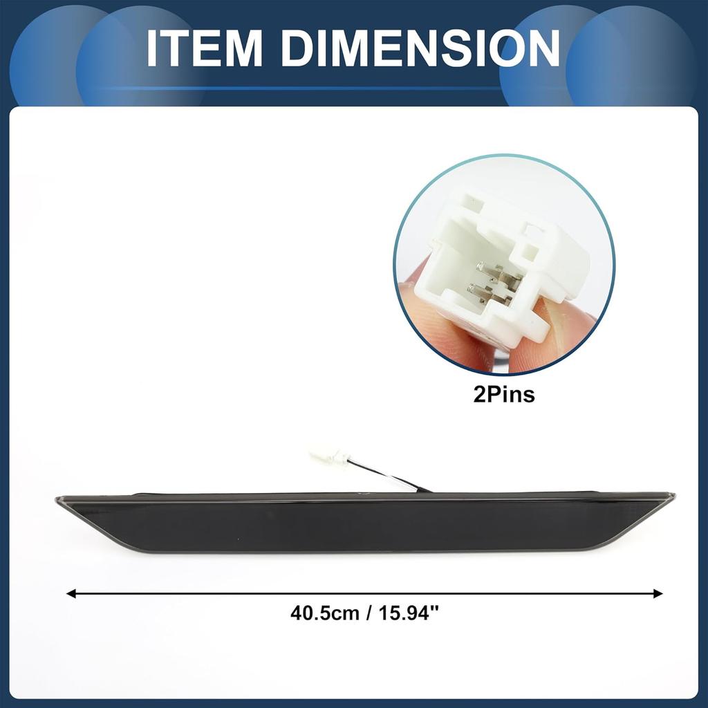 LED Third Brake Light Compatible for Nissan X-Trail T31 2008-2013, Waterproof Plastic Black Housing 3rd High Mounted Stop Lamp Rear Center High Level