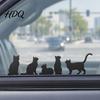 Wasserdichter Autoaufkleber PVC Selbstklebend Spurlos Autoaufkleber Fünf Katzen Sonnenschutz