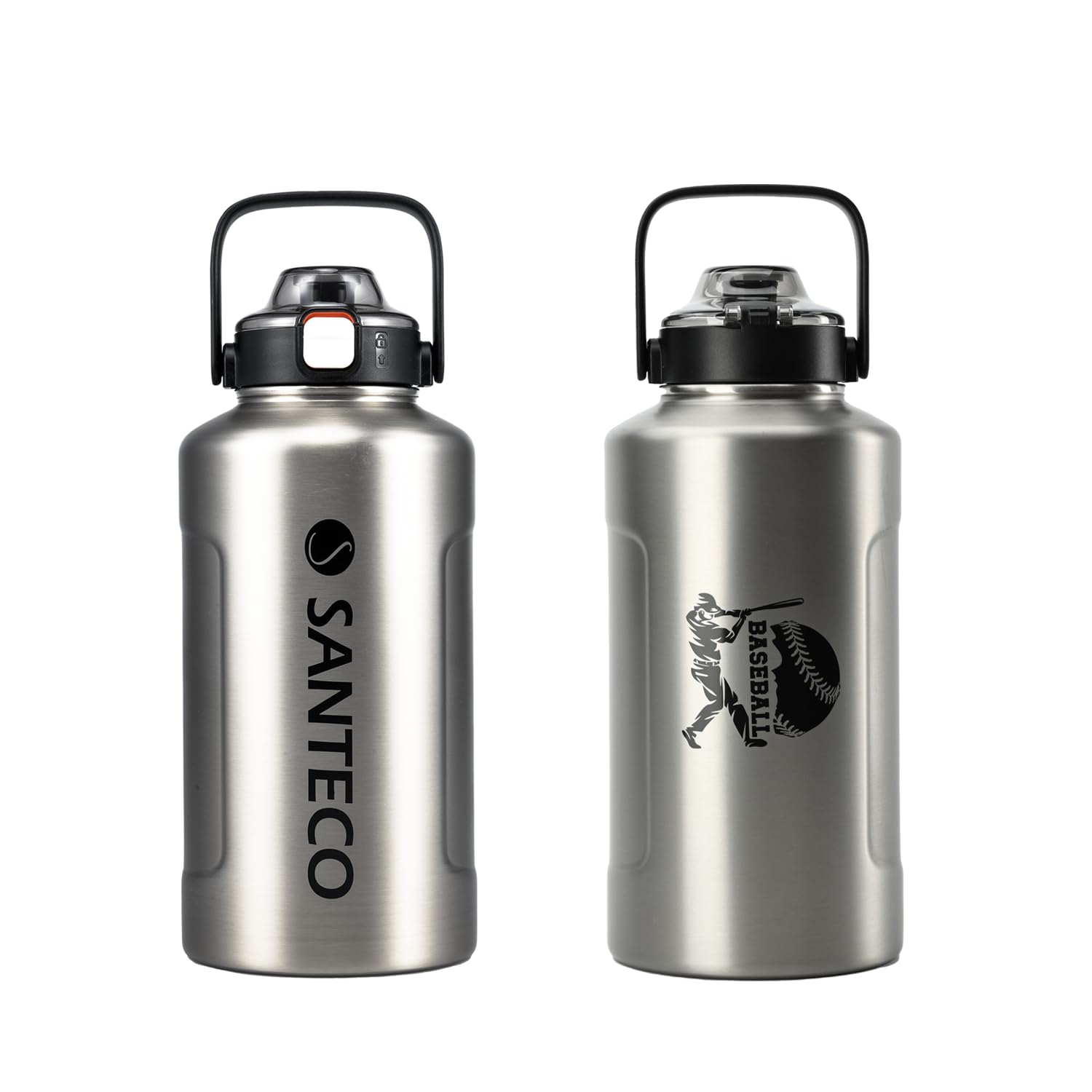 

SANTECO 1900 мл Вакуумная Изоляция Вода Большая Сохраняет Напитки Горячими или Включает Совместимый с Прямым Питьем Спорт Стильный Нержавеющая Сталь ERIE 3D Печать