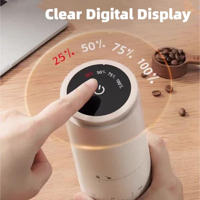 Electric Coffee Bean Grinder, Rechargeable & Automatic, Portable Coffee Grinder