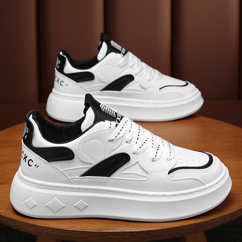 

2025 Men s Trendy Thick-Soled White Sneakers - Breathable & Versatile Casual Shoes 43