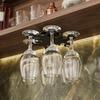 No Punching Glasses Hanging Rack Wall Mounted Goblet Hanging Rack Red Wine Cup Holder  Dining Rooms