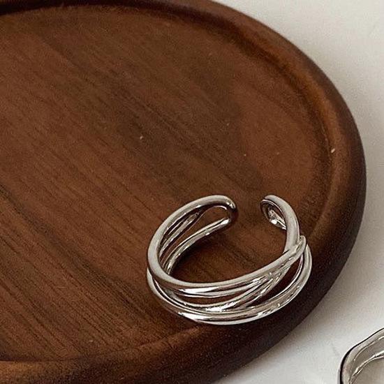 Cross Double Ring,Adjustable Finger Ring,Women Stack Ring,Minimalist Ring Set,Index Finger Ring,Unique Design Ring,Ladies Metal Ring,Personality Band