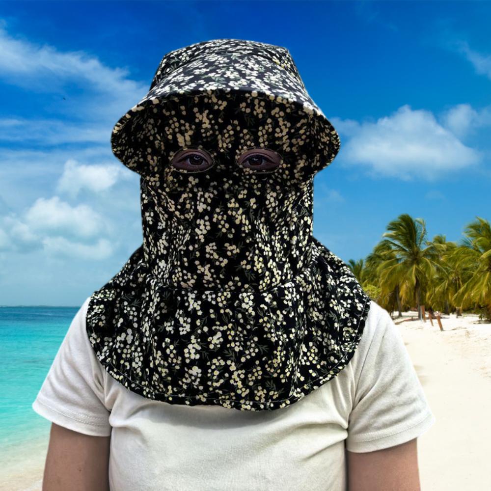 

Breathable Tea Picking Work Hat Wide Brim Fisherman s Hat Fashion Face Mask Sun Hat Summer Outdoor C
