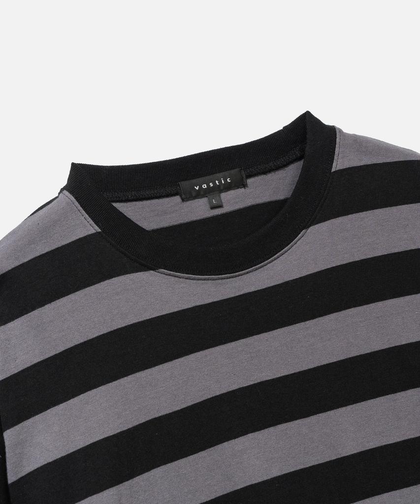 VASTIC Oversized Striped Long Sleeve_Charcoal / Black