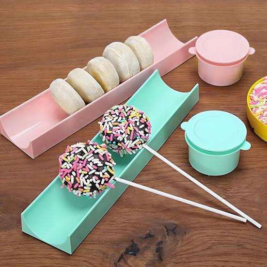 Cake Pop Mold Set with 9-Inch Tray Cake Pop Maker Round Cookie Cutter Baking Molds Kit for Parties Weddings Home Desserts