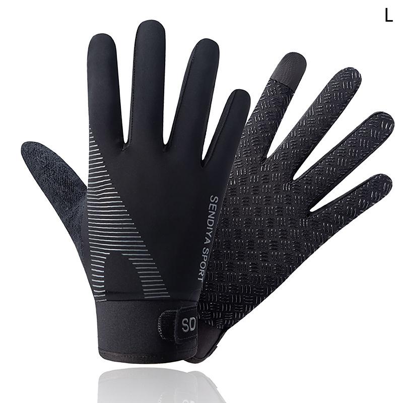 

Summer Sunscreen Gloves Men Women Thin Ice Silk Anti-Ultraviolet Touch Screen Driving Riding Non-Slip Breathable Gloves L