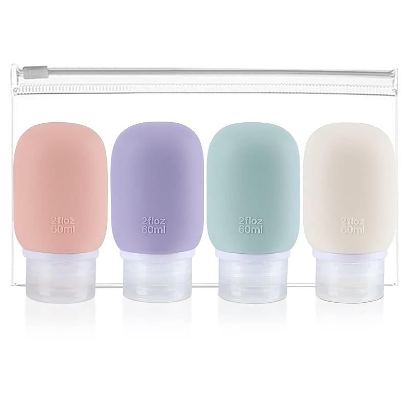 

travel bottle shampoo bottle for travel Travel set [special structure to prevent liquid leakage] 60ml refill bottle silicon refill container