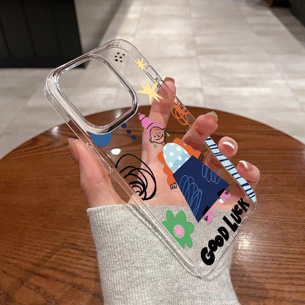 Acrylic Phone Case for iPhone 11 12 13 14 Pro 12 14 16 Pro Max for Samsung A16 A36 A56 S24 FE High-quality Painted Anti-fall Mobile Phone Case