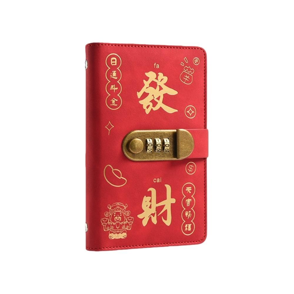 PU Leather Envelop Savings Challenges Book God of Wealth Style Cash Budget Notebook Money Planners