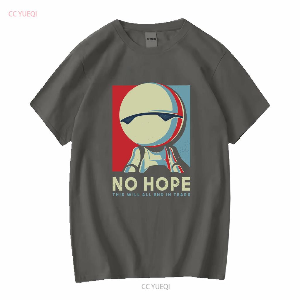 No Hope Marvin Robot T Shirt Mens Sci Fi Funny Geek Space Clothing Vintage Washed Stylish Comfortable Versatile Homme