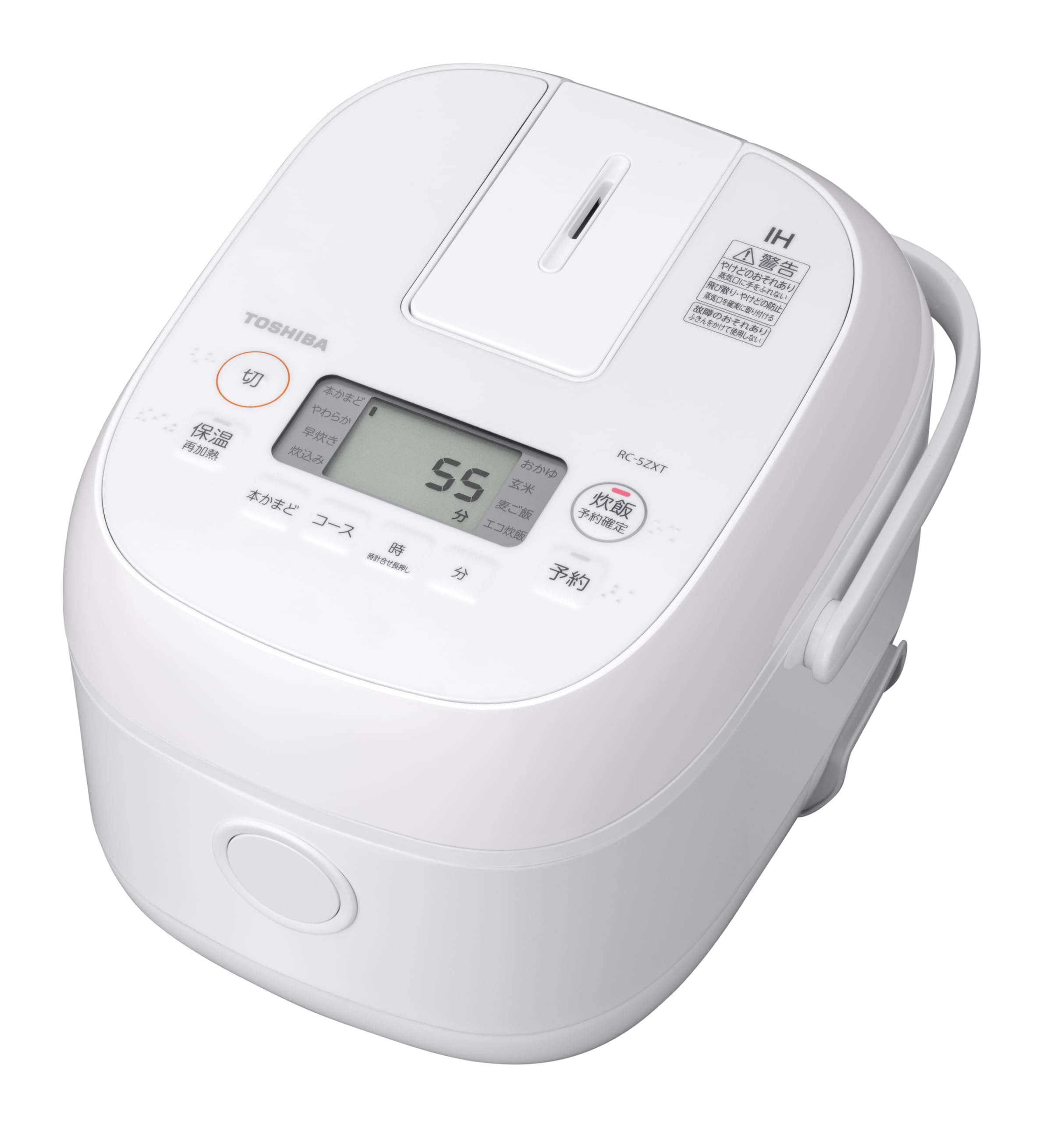 

TOSHIBA Rice Cooker 3 Cups White Living Alone IH Brown Rice Keeps Warm 24 Hours RC-5ZXT(W)
