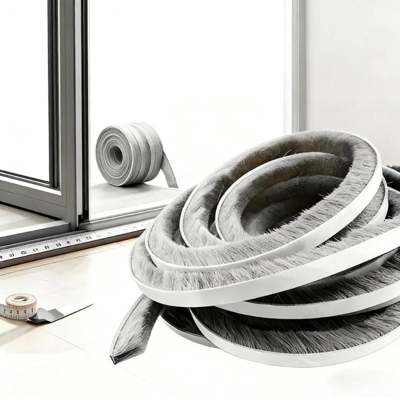 Self Adhesive Felt Weatherstripping Windows Doors Sliding Doors Soundproof Insulation Draft Stopper Anti Collision Seal Strip