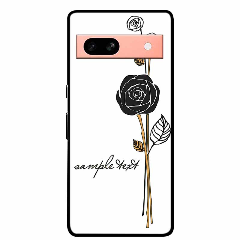 

For Google Pixel 7a 5G Case 3D Emboss Flower Black Silicone Soft Back Cover Case For Google Pixel 7a 2023 Phone Case 6.1 Shell Google Pixel 7a