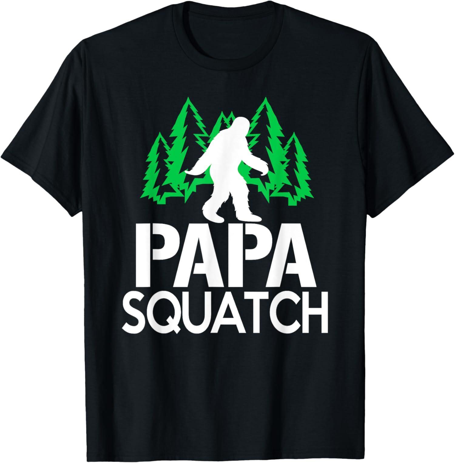 

New Limited Papa Squatch Gifts for Dad Bigfoot Sasquatch T-Shirt Mens Womens Tees Top Tops TeeA S