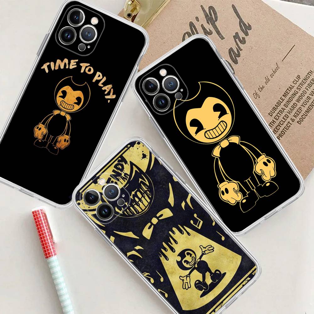 Game B-bendy And The Ink M-machine Phone Case For IPhone 17 16 15 14 11 12 13 Mini Pro XS Max Plus Funda Shell