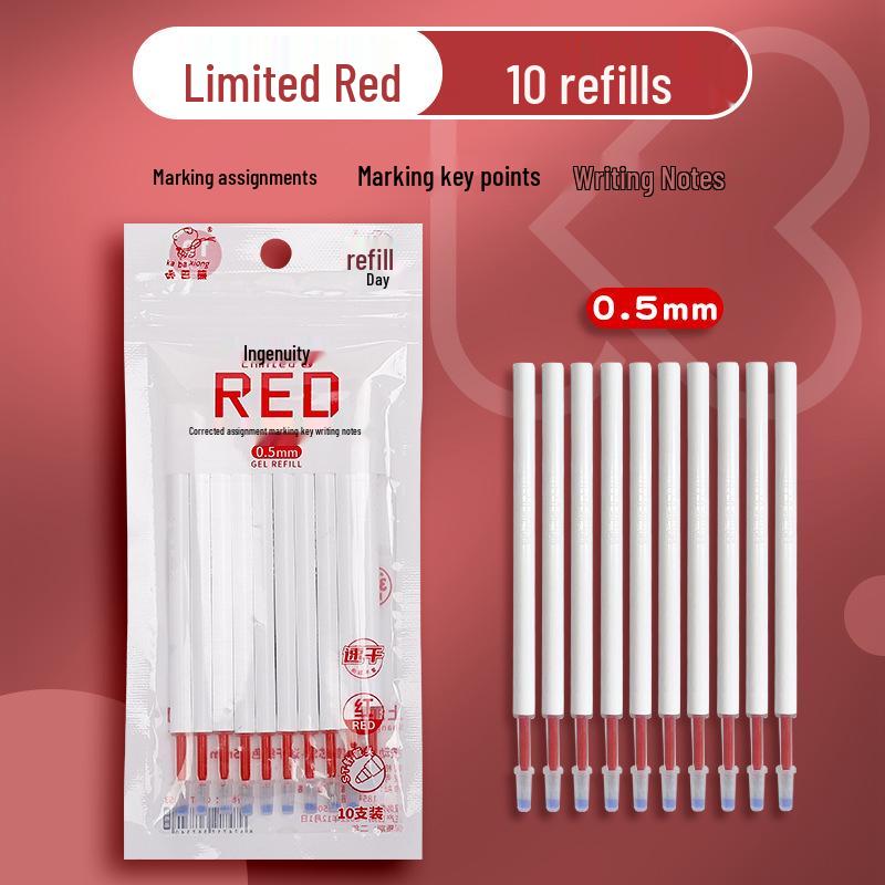 Neutral Erasable Black Ballpoint Pen Refill - Large Capacity for Smooth Writing
