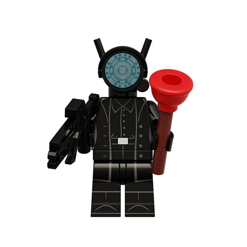 Building Block Toilet Man Monitoring Human Figure Titan Speaker And Tv Man Figure Assembly Play