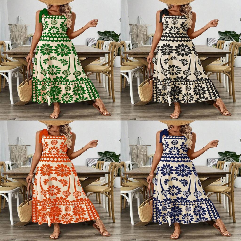 Vintage Art Deco Dress With 3d Print And High Waist For Casual Or Party Wear