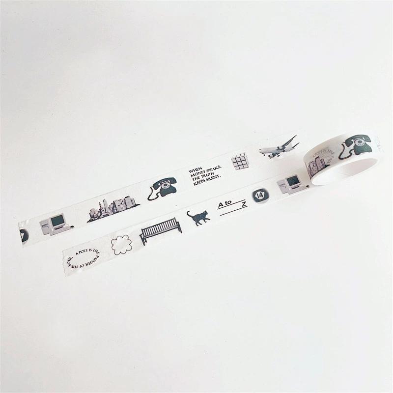Gold Vintage Adhesive Washi Tapes Masking Tape Creative DIY Paper Tape Scrapbooking Tape Japanese Washitape Stickers