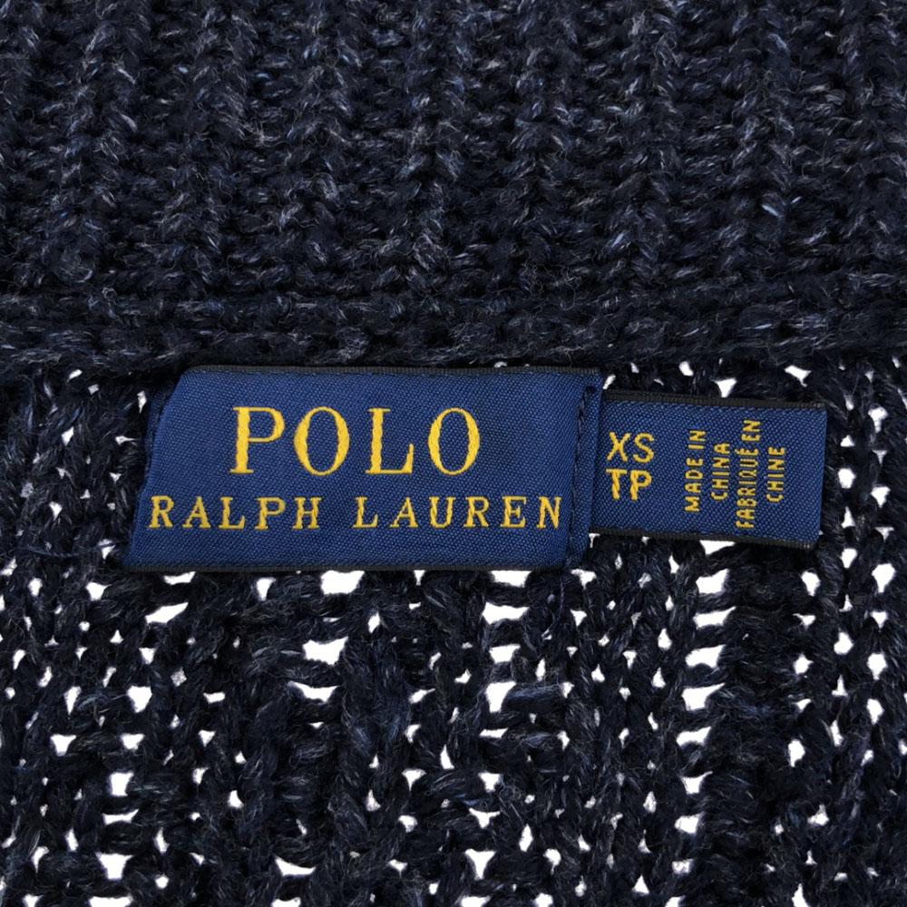 POLO RALPH LAUREN Long sleeve Shawl collar knit cardigan XS Navy Men's Used
