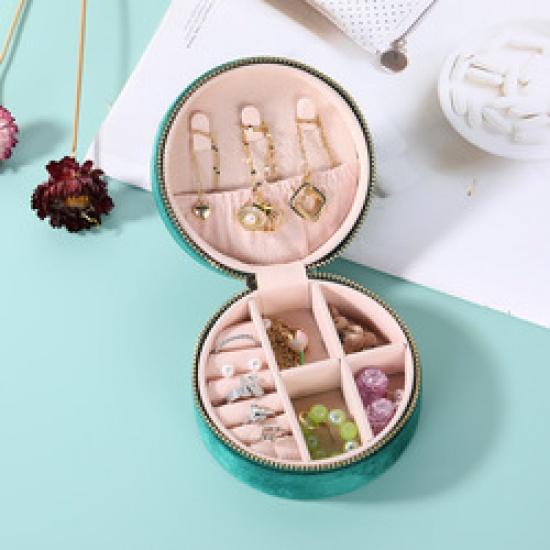 

Модная женская бархатная коробка для хранения с кольцом, витрина, портативный органайзер для ювелирных изделий