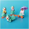 Miniature Figurines 4 Mini Ducks Fairy Garden Miniature Farm Figurines Moss Landscape Cute Ornaments Kit for Home Outdoor Décor