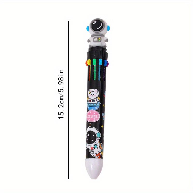 36pcs 0.7mm Cartoon Astronaut Ten-color Ballpoint Pen Boy Pressing Hand Tent Pen Multicolor Gift Pen Creative Stationery Back To School Season