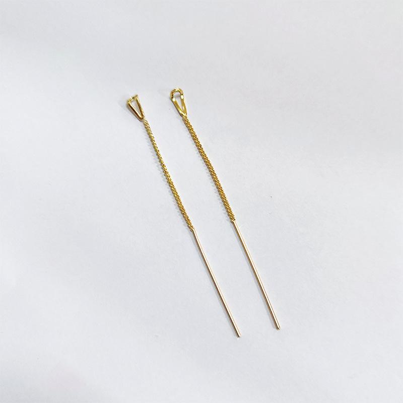 Fashion Silver Color Tassel Drop Earrings For Women Long Dangle Earring Piercing Line Accessories Thin Mini Trendy Ear Jewelry