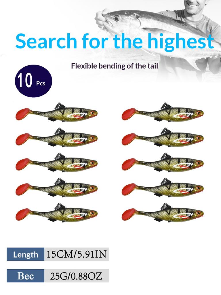 Attractive vibrating tail fishing lure with lively tail swing, designed to attract predatory fish and boost your catch rate effectively.