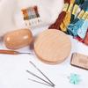 Wood and Stainless Steel Darning Board Set for Professional Clothing Hole Repair Tasks Including Polyester Thread